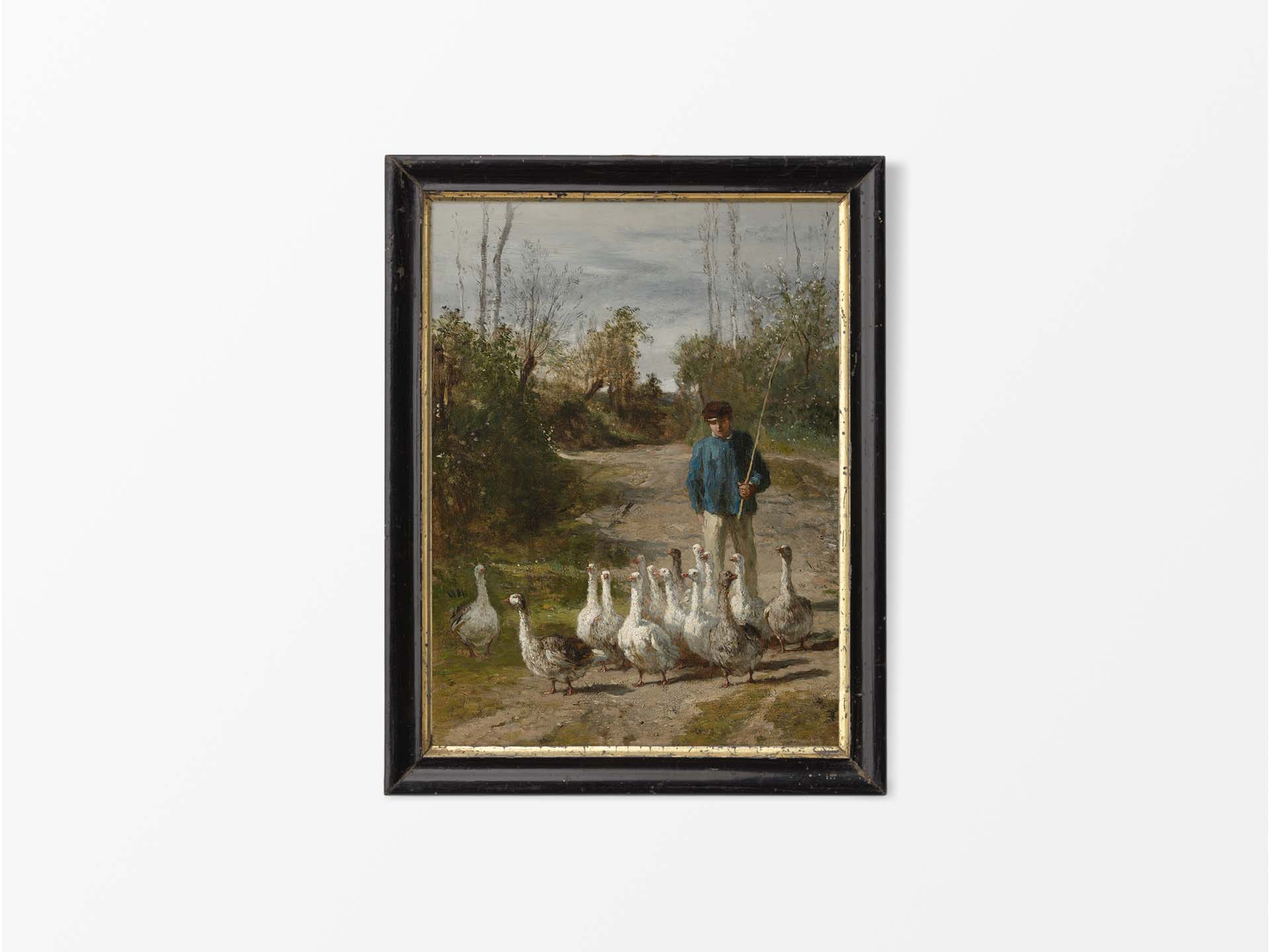 Geese II Vintage Art Print