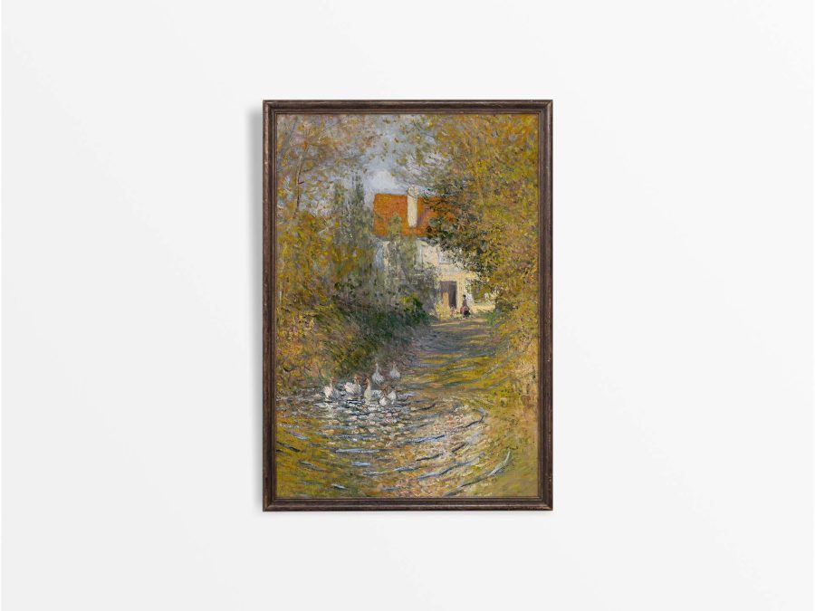 Geese Vintage Art Print