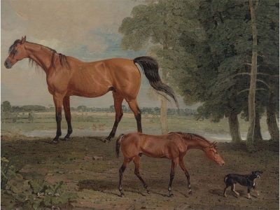 Horse & Foal Vintage Art Print