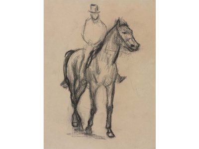 Horse & Rider Vintage Art Print