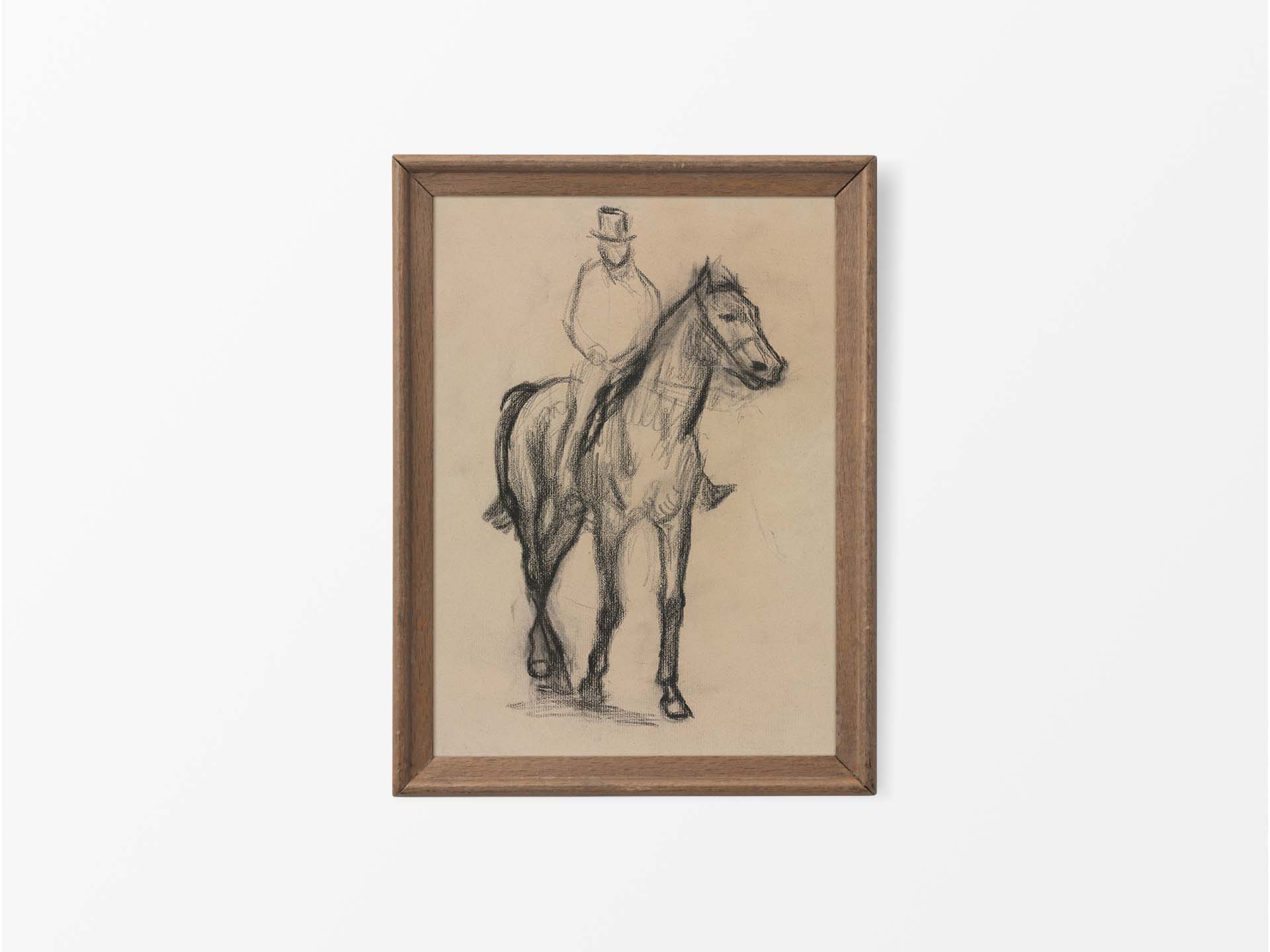 Horse & Rider Vintage Art Print