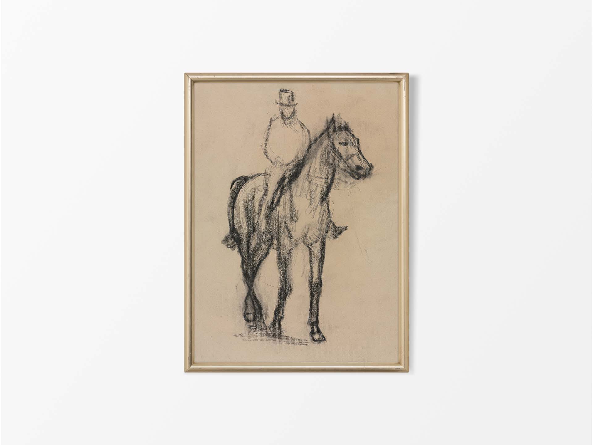 Horse & Rider Vintage Art Print