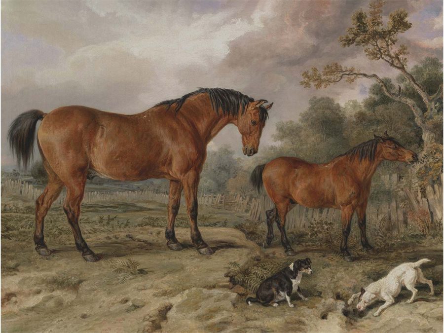 Horses II Vintage Art Print