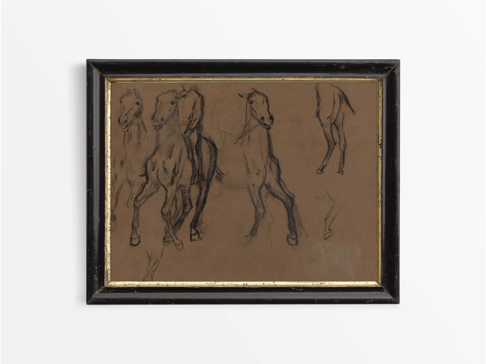 Horses Sketch Vintage Art Print