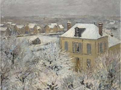 House in Winter III Vintage Art Print