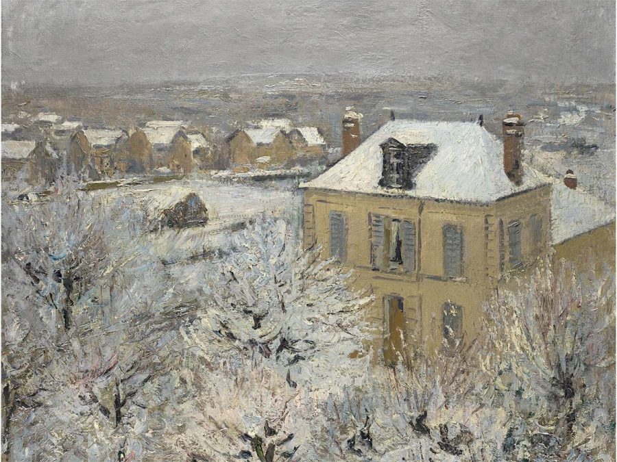 House in Winter III Vintage Art Print