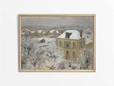 House in Winter III Vintage Art Print