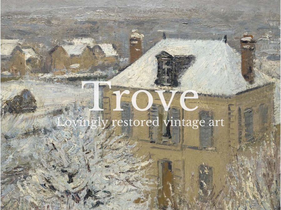House in Winter III Vintage Art Print