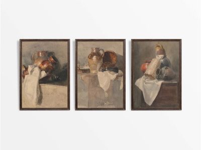 Jugs (Set of Three) Vintage Art Prints