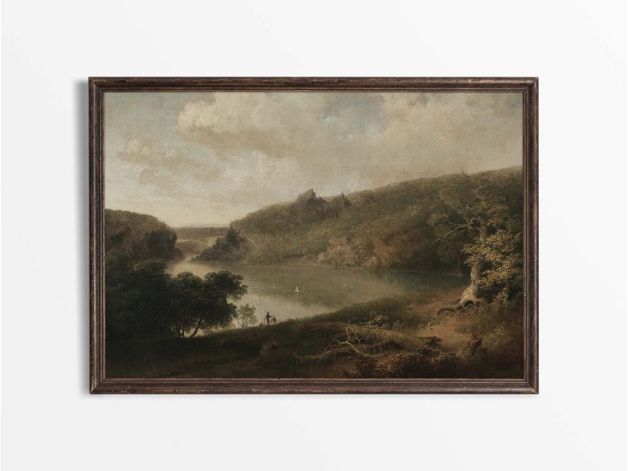 Lake Vintage Art Print