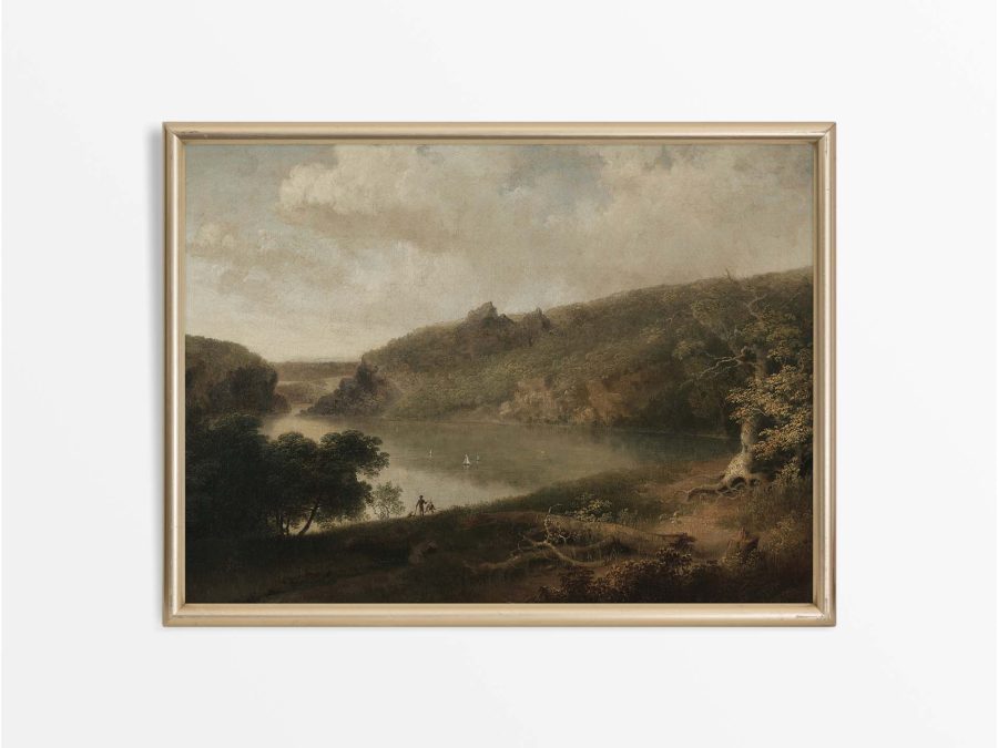 Lake Vintage Art Print