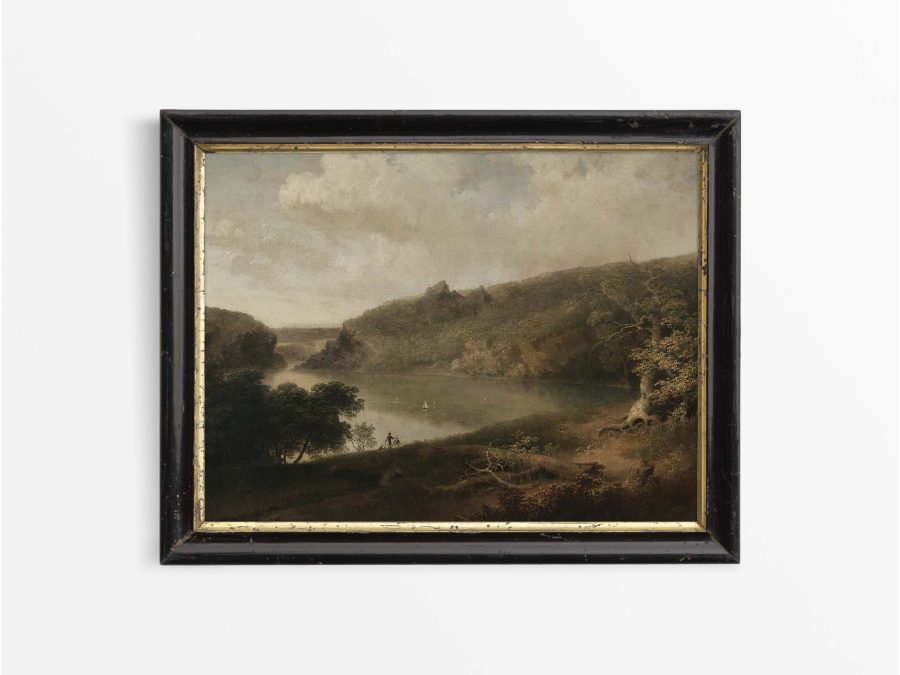 Lake Vintage Art Print