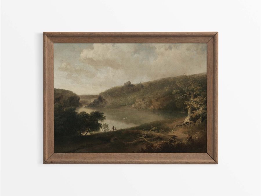 Lake Vintage Art Print