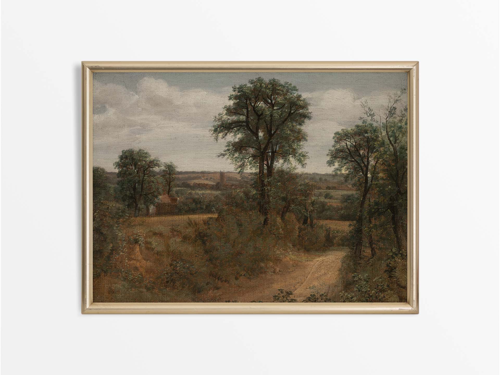 Lane near Dedham Vintage Art Print