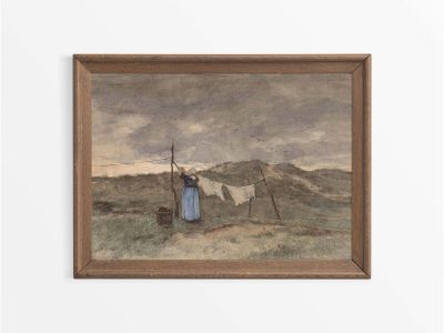 Laundry V Vintage Art Print