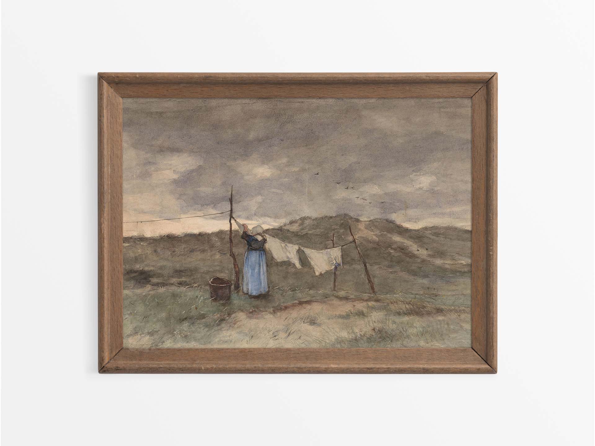 Laundry V Vintage Art Print