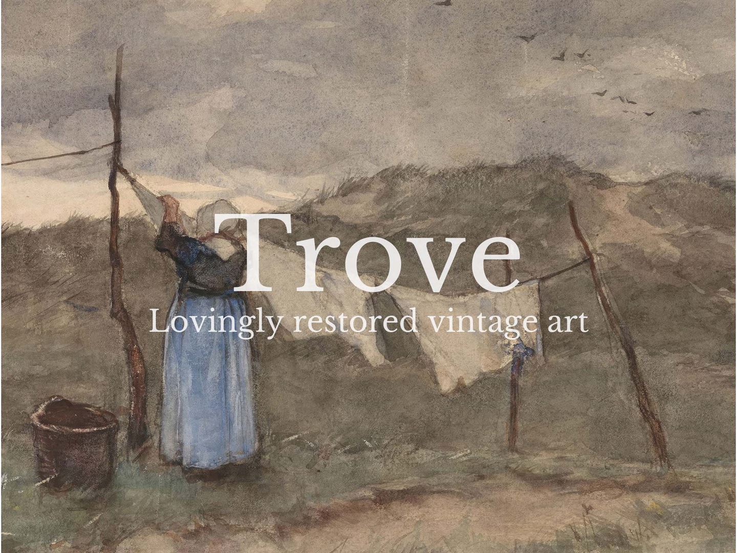 Laundry V Vintage Art Print