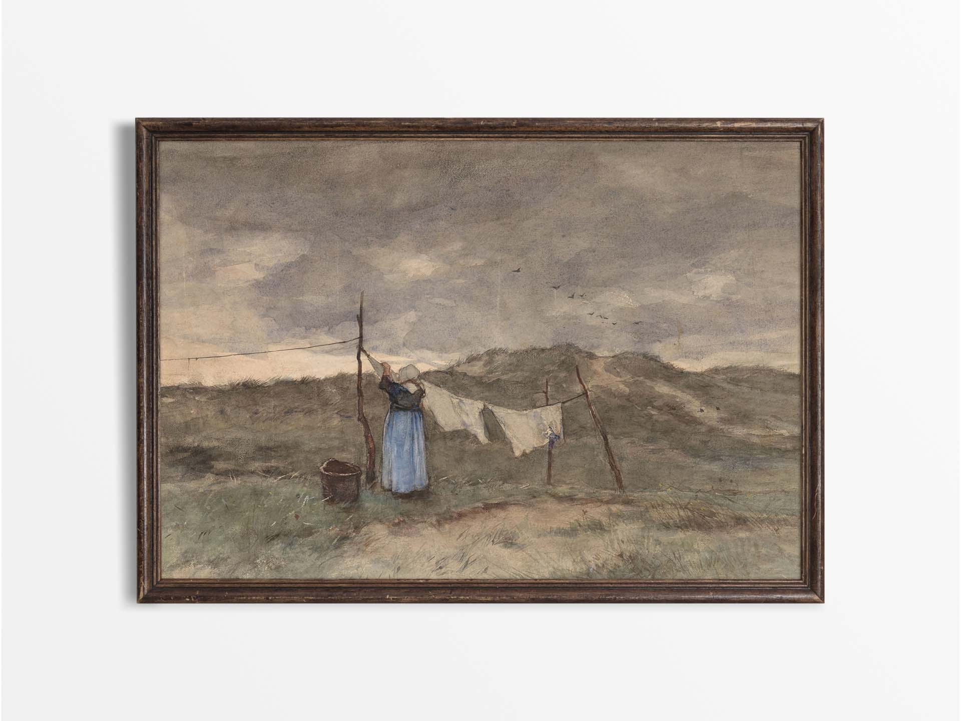 Laundry V Vintage Art Print