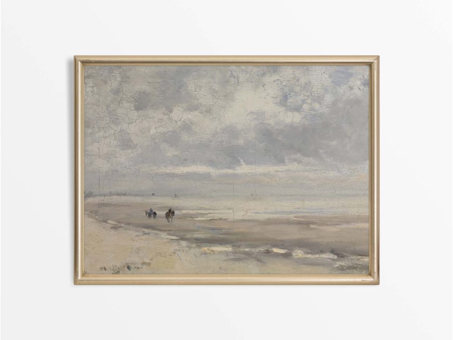 Minimalist Seascape IV Vintage Art Print