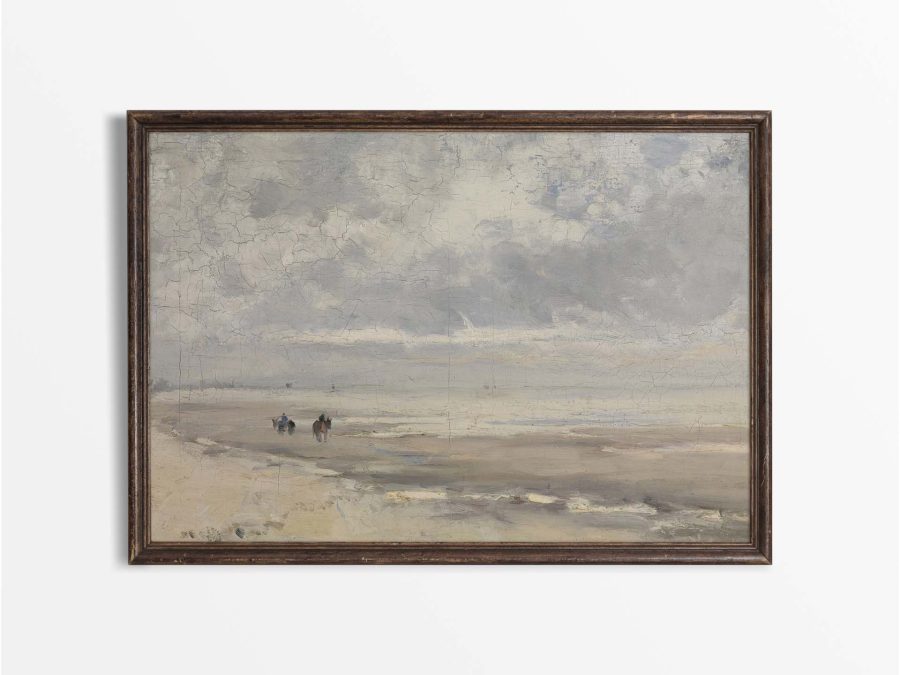 Minimalist Seascape IV Vintage Art Print