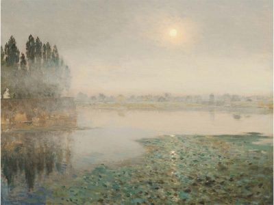 Mist on the River Vintage Art Print