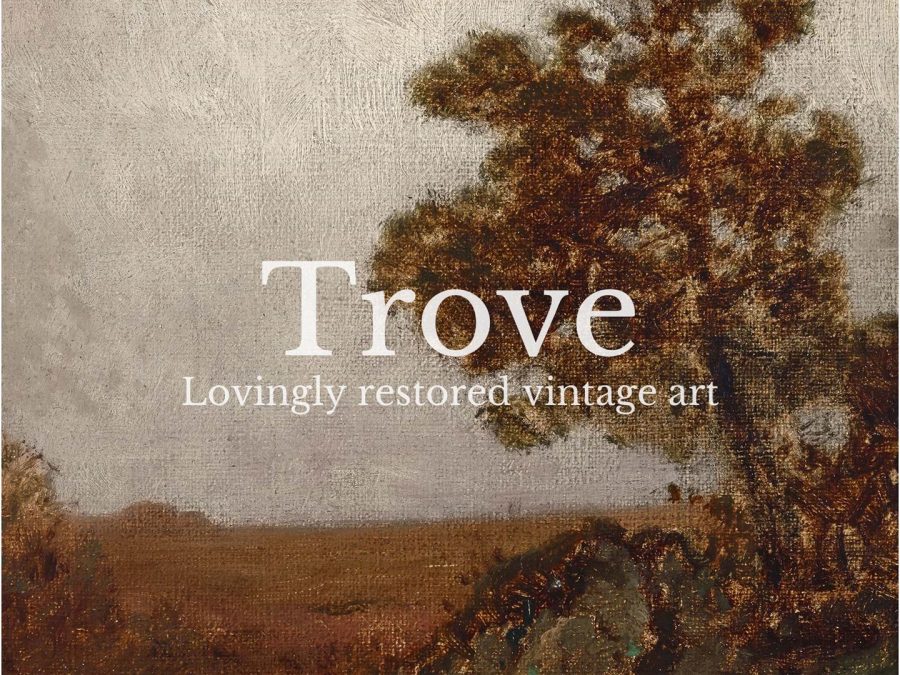 Moody Autumn Landscape Vintage Art Print