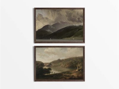 Moody Landscape (Set of Two) Vintage Art Prints