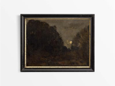 Moonrise Vintage Art Print