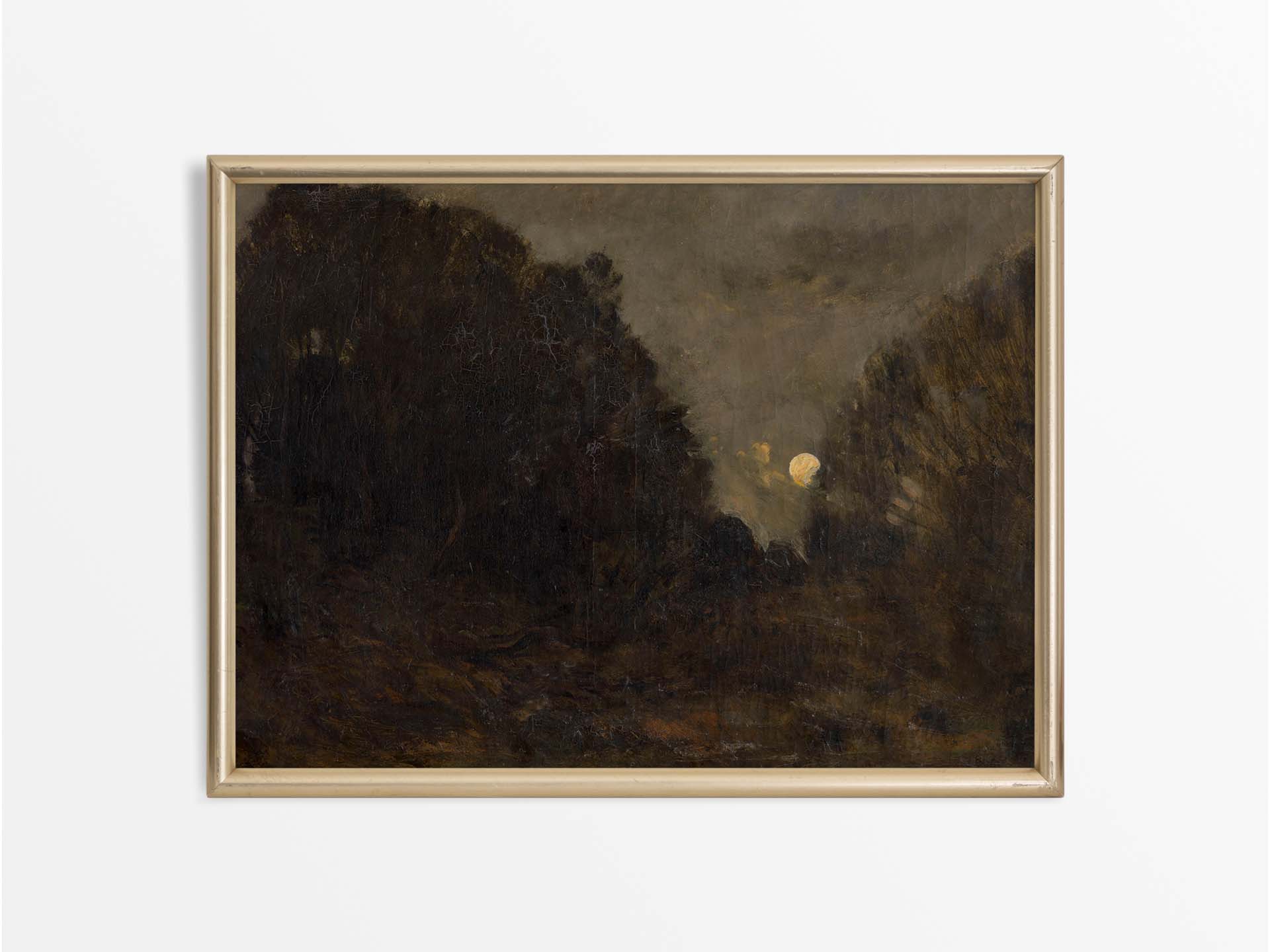 Moonrise Vintage Art Print