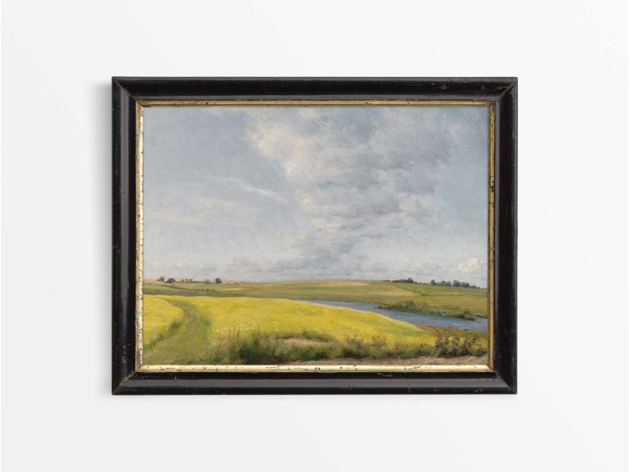 Mustard Field Vintage Art Print