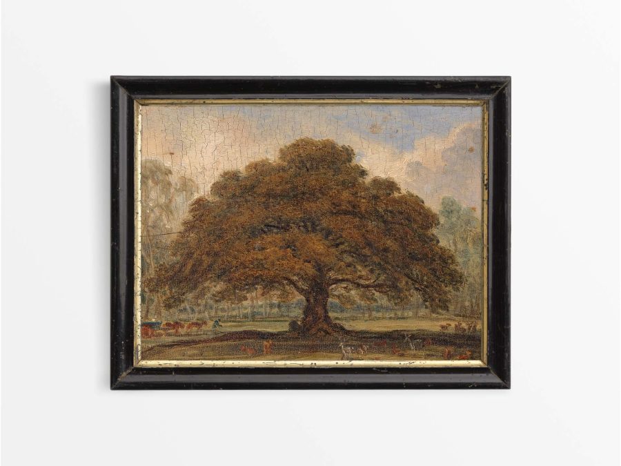 Oak in Autumn Vintage Art Print