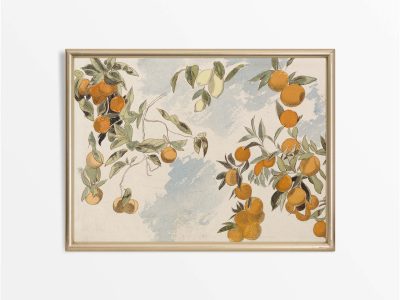 Orange Trees II Vintage Art Print
