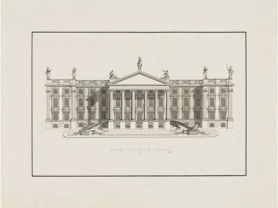 Palladian Mansion Vintage Art Print