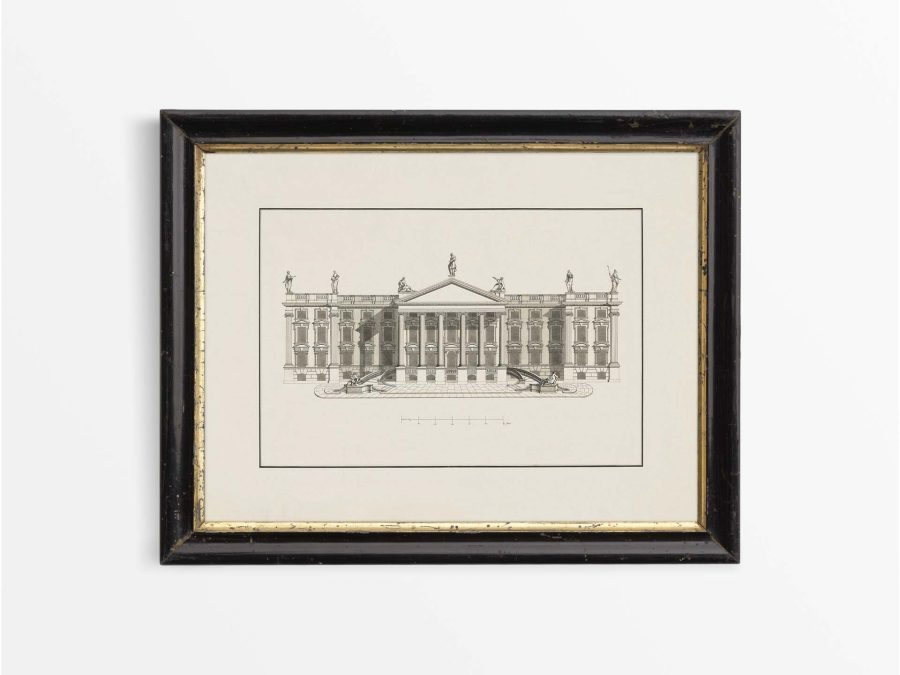 Palladian Mansion Vintage Art Print