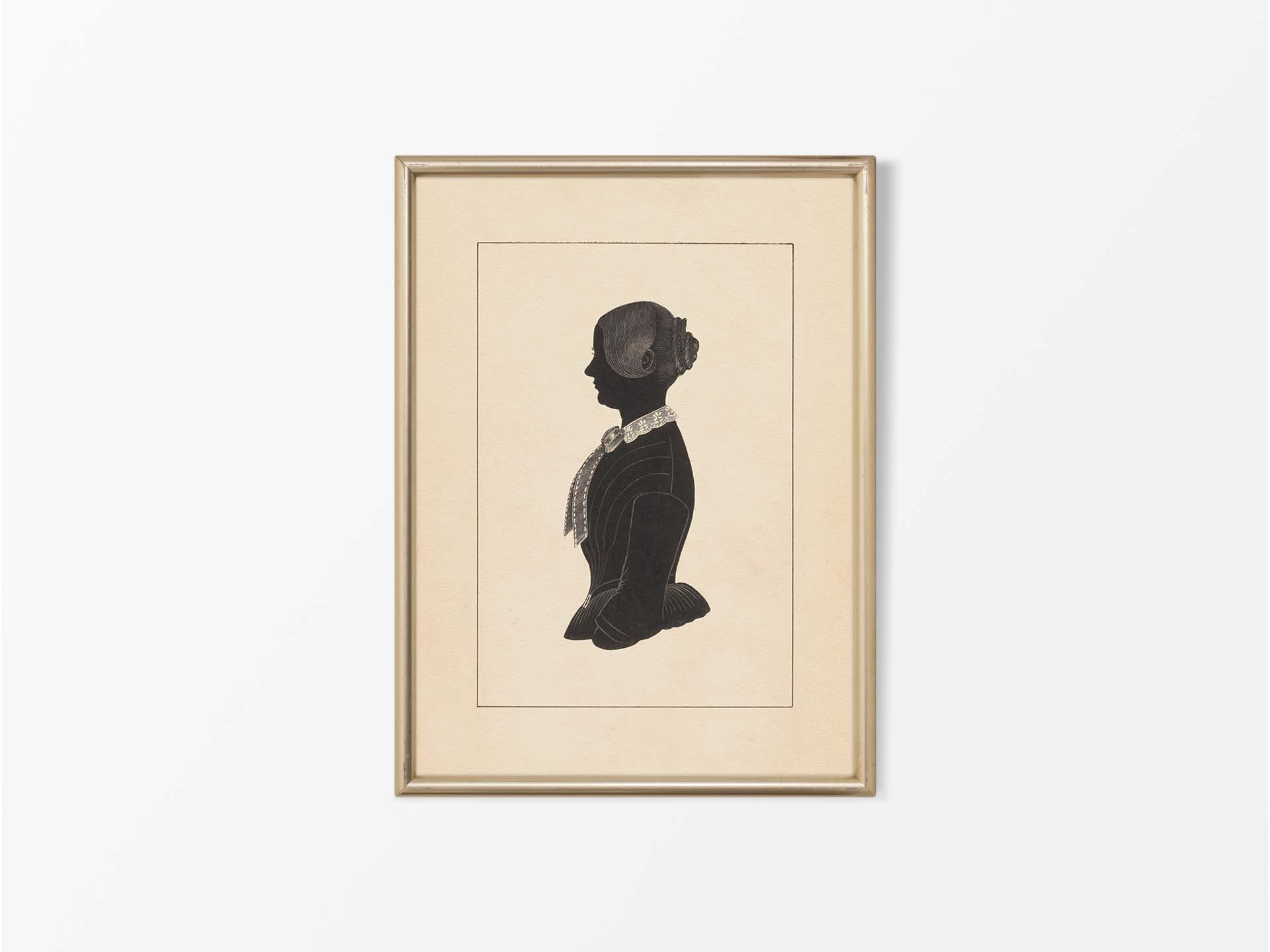Portrait Silhouette III Vintage Art Print
