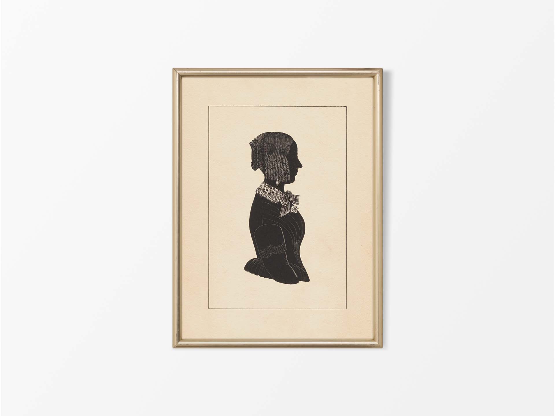 Portrait Silhouette IV Vintage Art Print