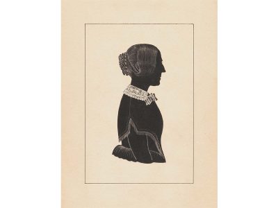 Portrait Silhouette Vintage Art Print