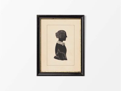 Portrait Silhouette Vintage Art Print