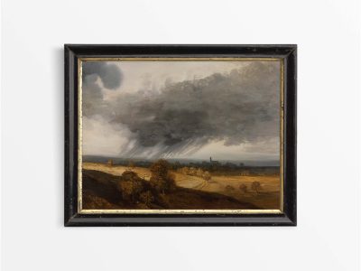 Rain Clouds Vintage Art Print