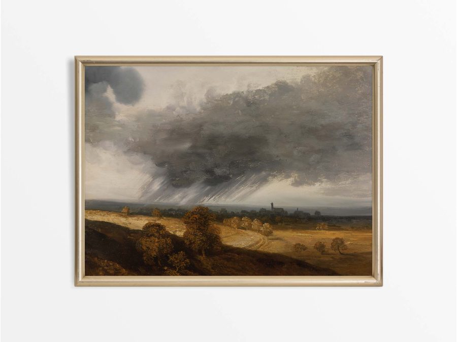 Rain Clouds Vintage Art Print