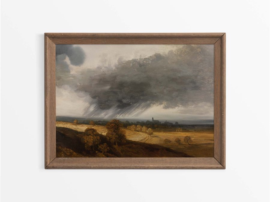 Rain Clouds Vintage Art Print