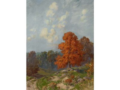 Red Maple Vintage Art Print