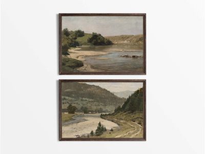 Rivers (Set of Two) Vintage Art Prints
