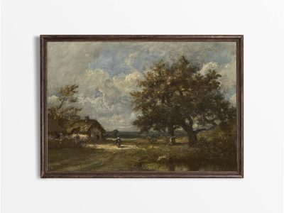 Roadside Cottage Vintage Art Print