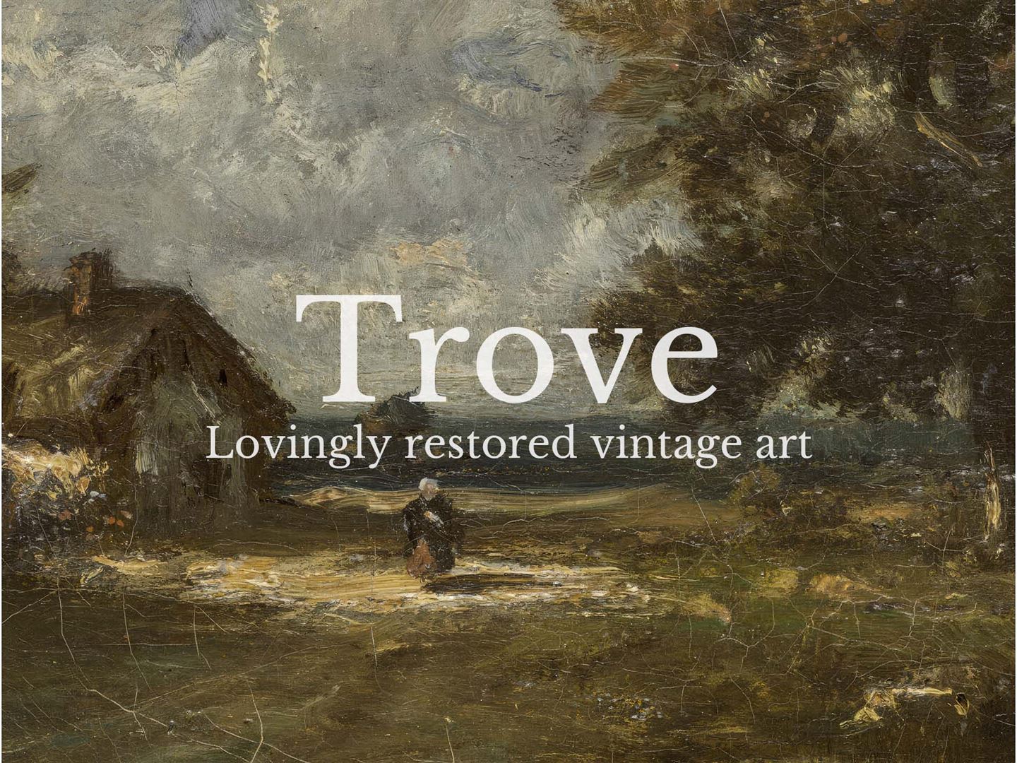 Roadside Cottage Vintage Art Print