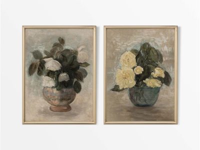 Roses II (Set of Two) Vintage Art Prints