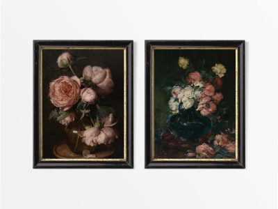 Roses IV (Set of Two) Vintage Art Prints