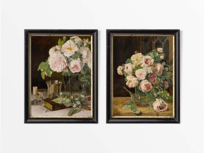 Roses V (Set of Two) Vintage Art Prints