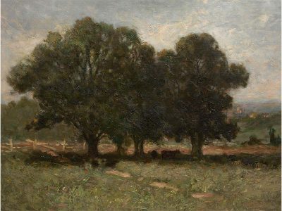 Rustic Landscape Vintage Art Print