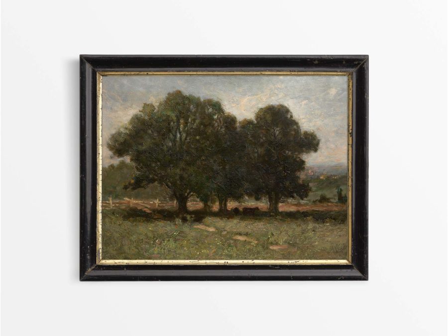 Rustic Landscape Vintage Art Print